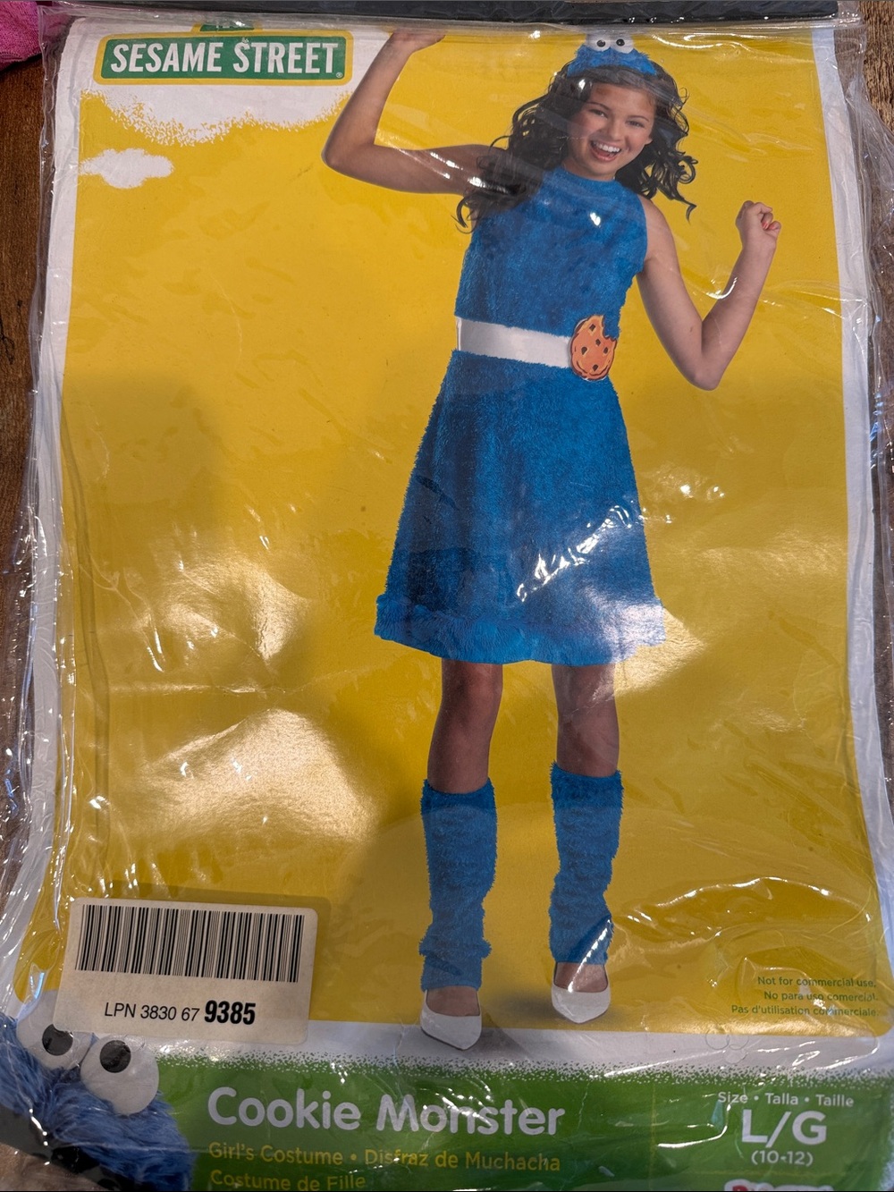 Sesame Street Cookie Monster Fuzzy Blue Dress with Cookie Belt